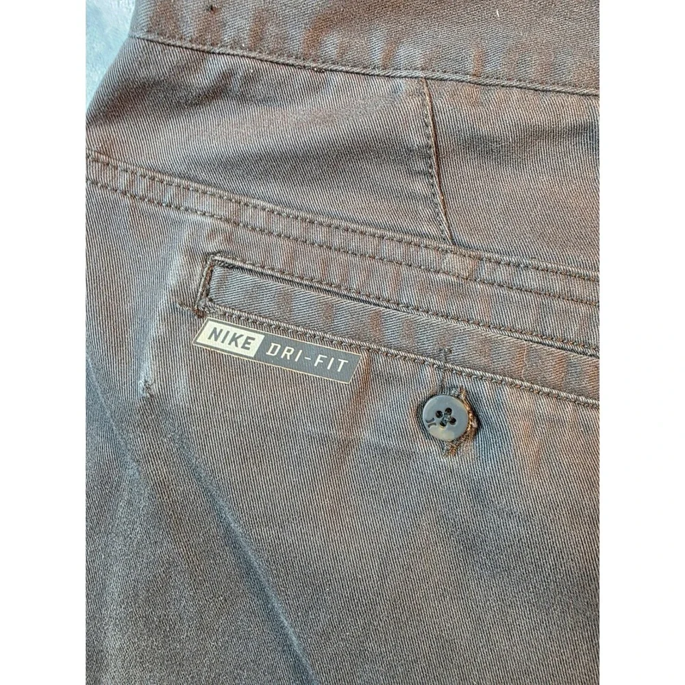 Hurley Nike Dri-FIT‎ Worker Chino Pants Mens 36x30 Straight Leg, Zip Pocket
